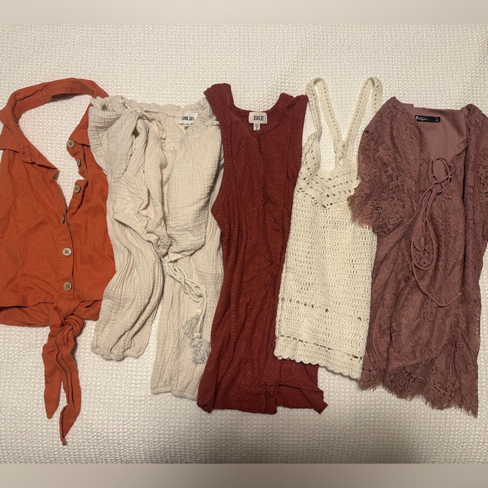 Country Boho Tops-Bundle of 5